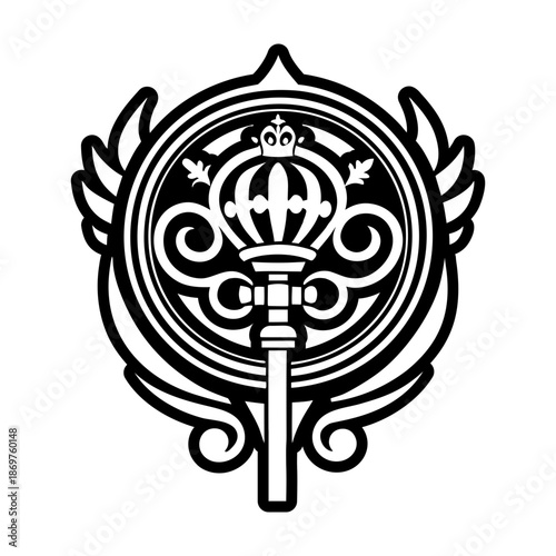Glyph Style Royal Sceptre Symbols