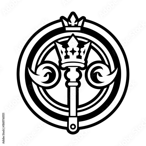 Glyph Style Royal Sceptre Symbols