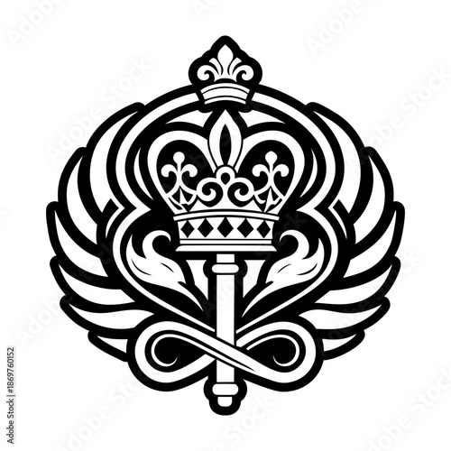 Glyph Style Royal Sceptre Symbols