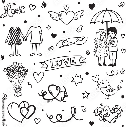 Collection of valentine's day icons