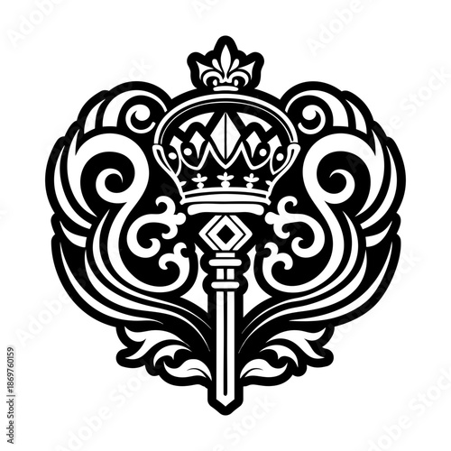 Glyph Style Royal Sceptre Symbols