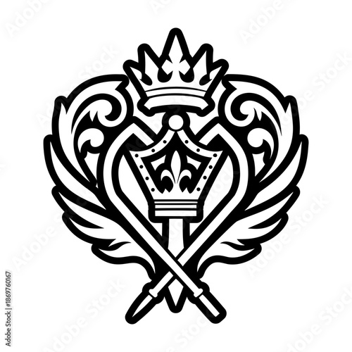 Glyph Style Royal Sceptre Symbols