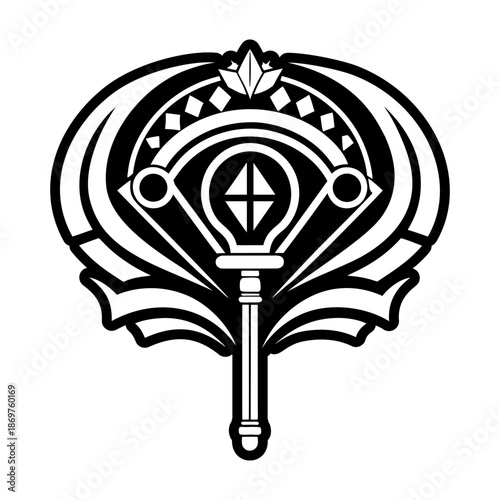 Glyph Style Royal Sceptre Symbols