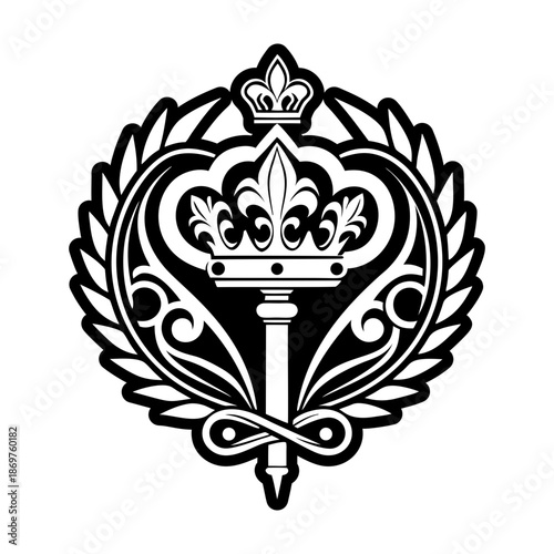 Glyph Style Royal Sceptre Logos