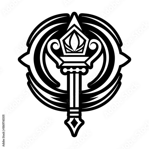 Glyph Style Royal Sceptre Icons