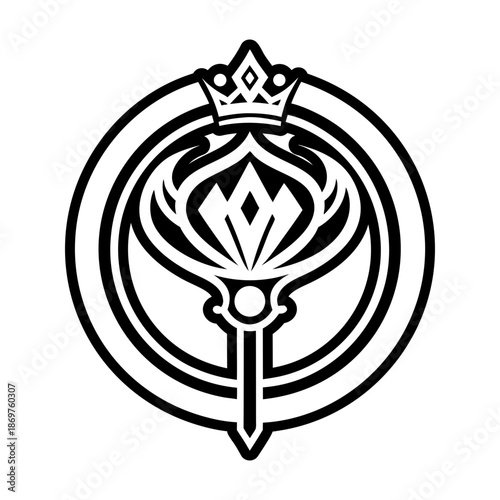 Glyph Style Royal Sceptre Icons
