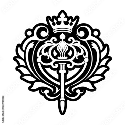 Glyph Style Royal Sceptre Symbols