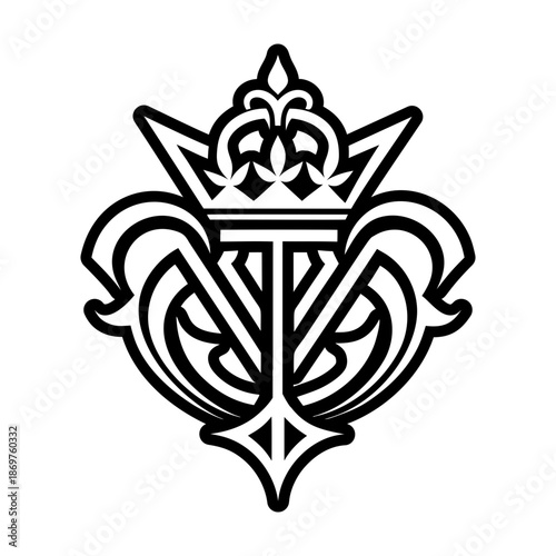 Glyph Style Royal Sceptre Symbols