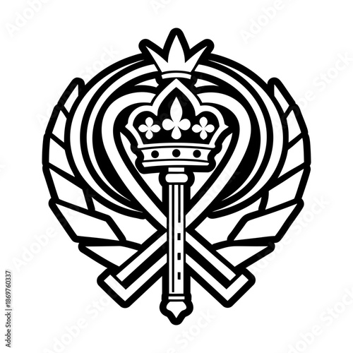Glyph Style Royal Sceptre Symbols