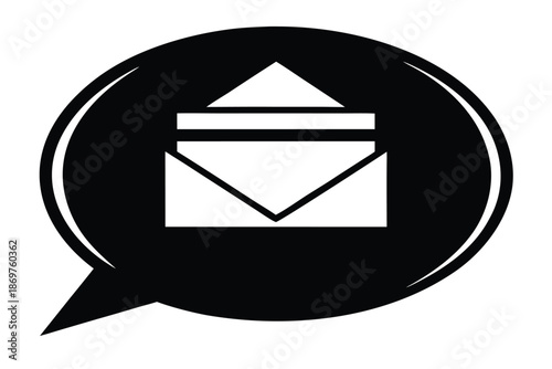 message chat icon silhouette vector