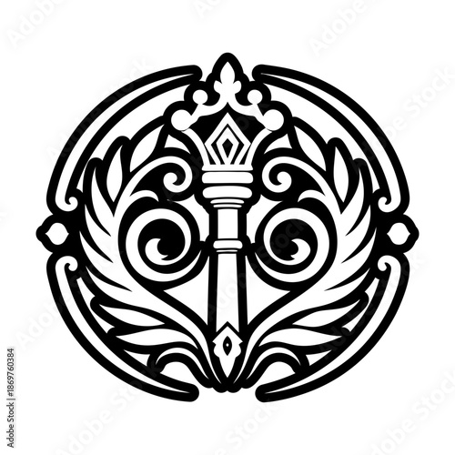 Glyph Style Royal Sceptre Symbols