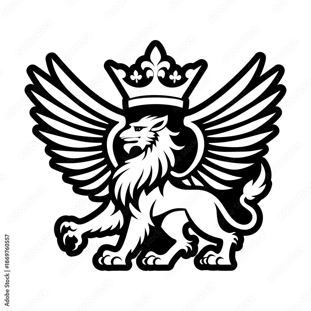 Obraz premium Glyph Style Royalty Logo