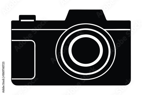 camera icon silhouette vector
