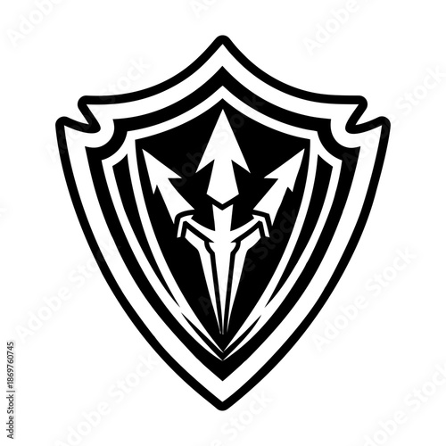  Glyph Style Shield Logos 
