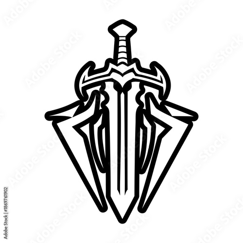 Glyph Style Ancient Sword Symbols 
