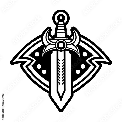 Glyph Style Ancient Sword Symbols 
