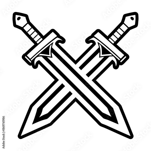 Glyph Style Ancient Sword Symbols 
