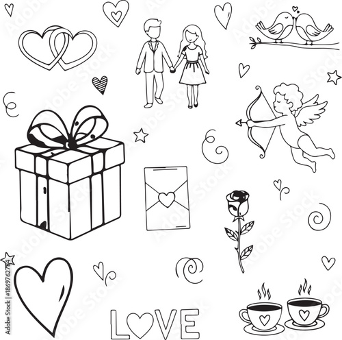 Collection of valentine's day icons