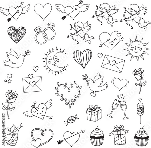 Collection of valentine's day icons