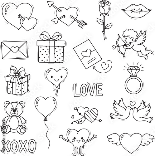Collection of valentine's day icons