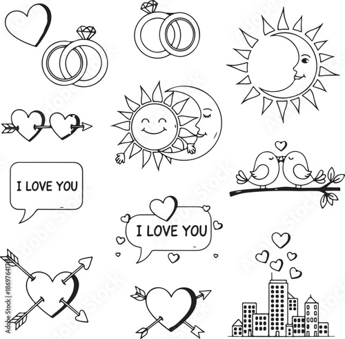 Collection of valentine's day icons