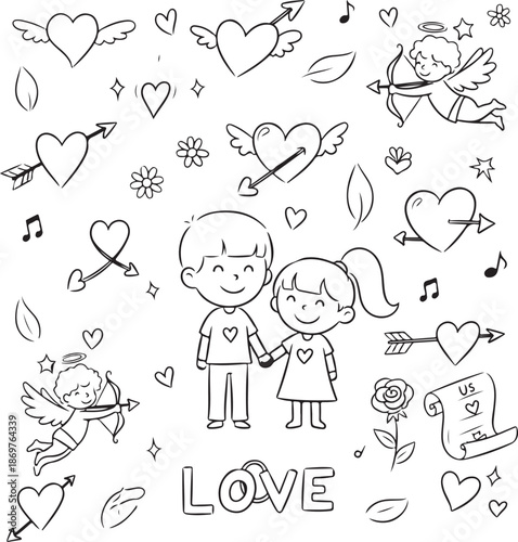 Collection of valentine's day icons