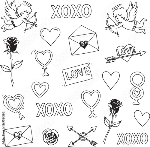 Collection of valentine's day icons