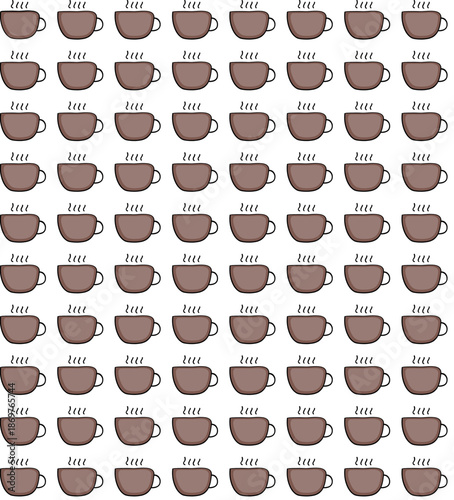 seamless pattern with coffee cups