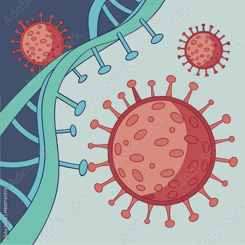 Virus DNA Illustration