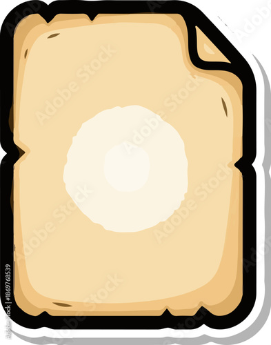 Textured parchment paper with a circular highlight, aged and worn look