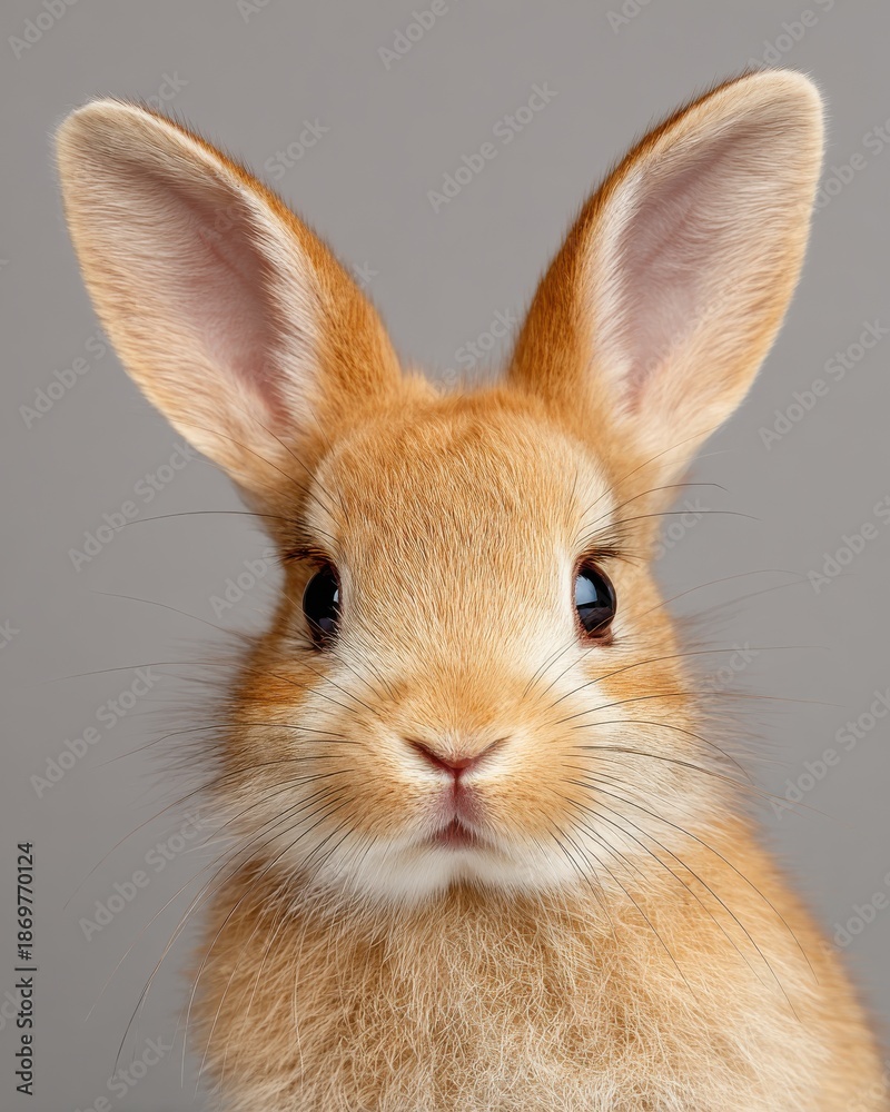 Obraz premium baby bunny minimal background portrait for campaigns
