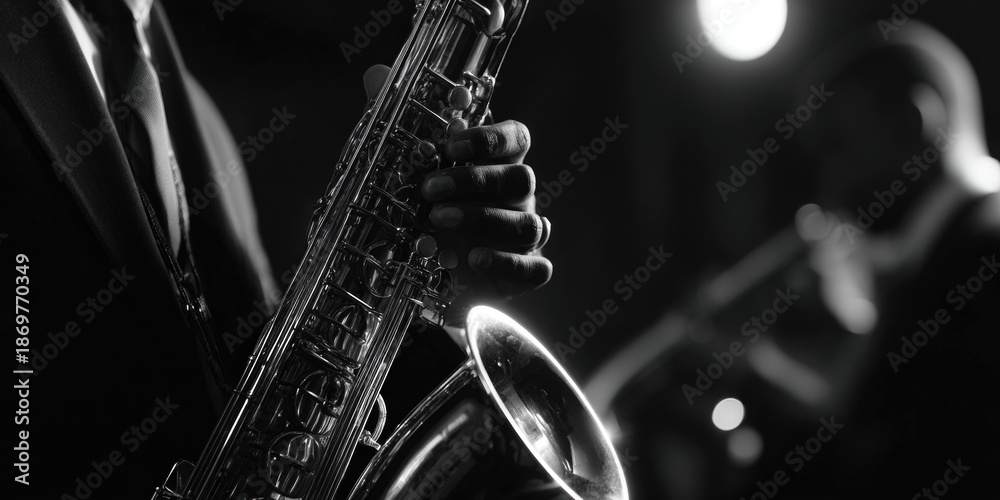 Fototapeta premium Musician Playing Saxophone