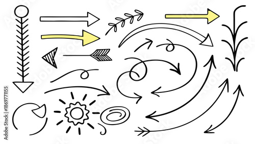 Golden arrows pointing in opposite directions on black
