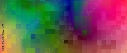 Dark Multicolor, Rainbow vector blurry rectangular background. Geometric background in square style with gradient. The pattern can be used for brand-new background.