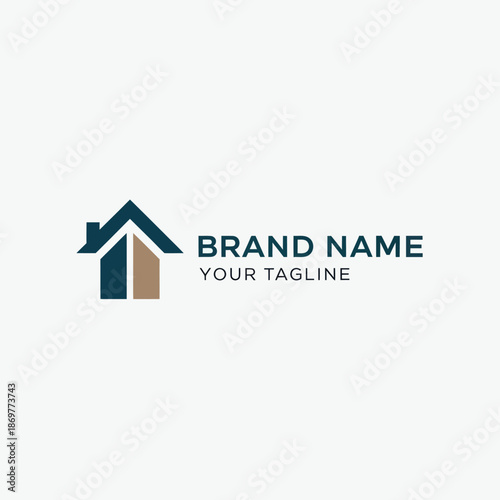 House Logo Design Template with Brand Name.