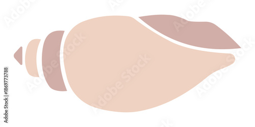 Navy Blue Spiral Shell Silhouette, Geometric Ammonite Fossil Vector, Nature-Inspired Logo and Creative Design Element for Holistic Health