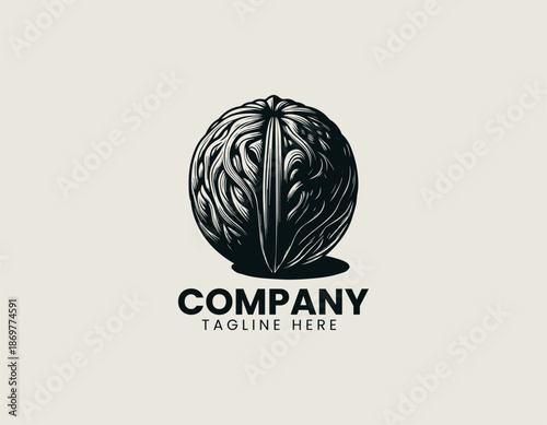 walnut black vector logo illustration