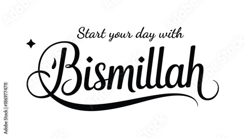 Astaghfirullah Islamic calligraphy typography design in black color on white background representing repentance forgiveness and spiritual faith concept