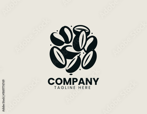 Brazil nuts black vector logo illustration