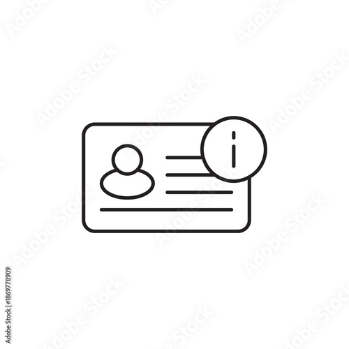 Information guide user identity card icon