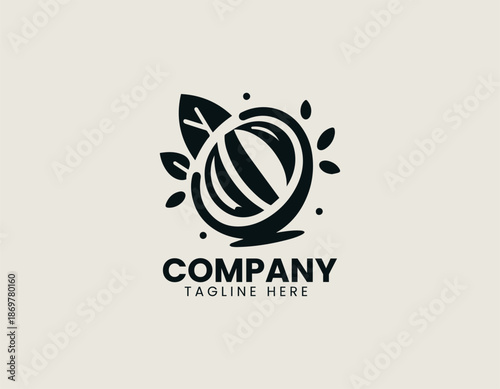 Brazil nuts black vector logo illustration