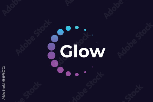 Glowing Letter Wordmark Logo Design for Modern Technology, Digital and Futuristic Brand Identity