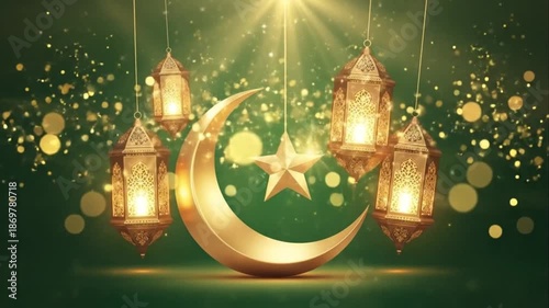  Golden Moon Star Lanterns