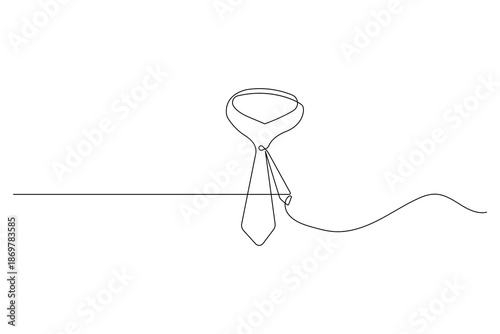Ties stylish accessory continuous line drawing