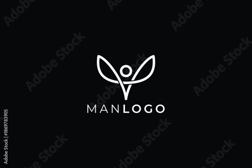 Modern Abstract Man Icon Logo for Corporate, Startup and Creative Branding