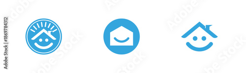 Modern Home Smile Logo Collection for Residential, Real Estate and Property Businesses