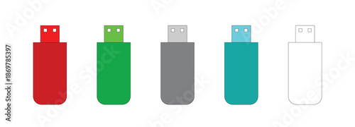 usb drive icon clipart flat designs. illustration vectors