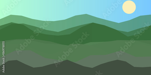 Serene mountain landscape at dusk