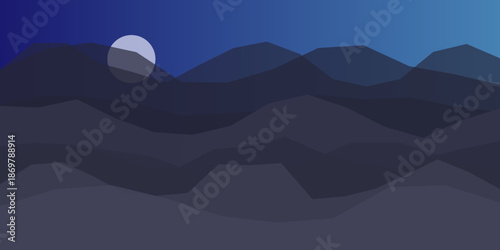 Nighttime mountain landscape
