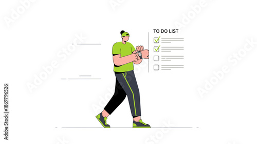 Person checking off tasks on a to-do list, time management concept